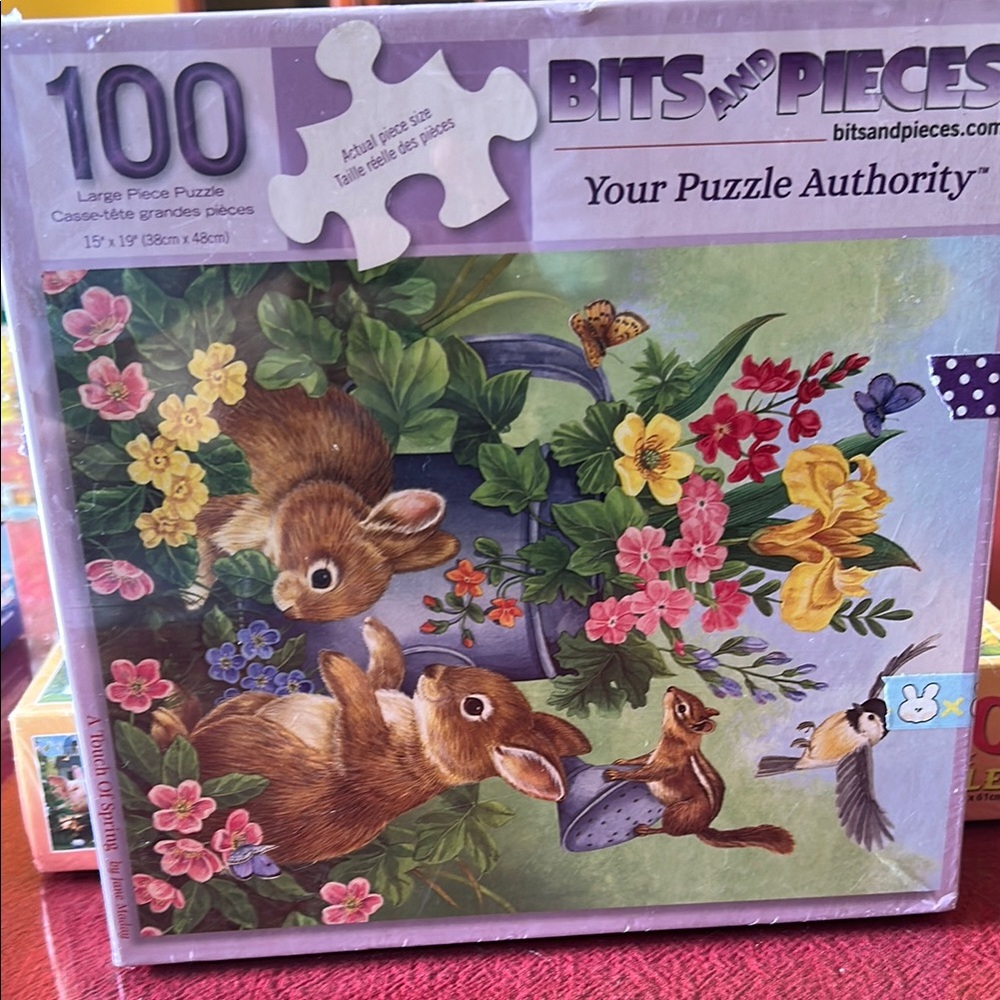 Vibrant Purple and Green Small Pets Puzzle